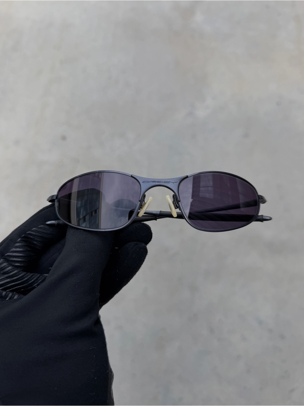 RARE Vintage Oakley A-Wire 2.0 Dark Frame Sunglasses